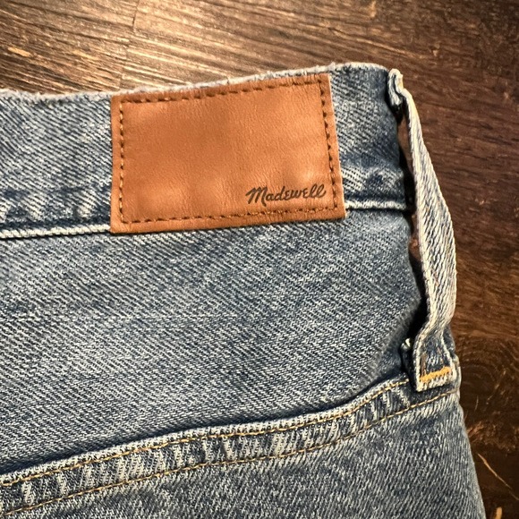 Madewell The Mom Blue Jeans Womens 36 High Rise 100% Cotton Plus size Capri - Picture 5 of 11
